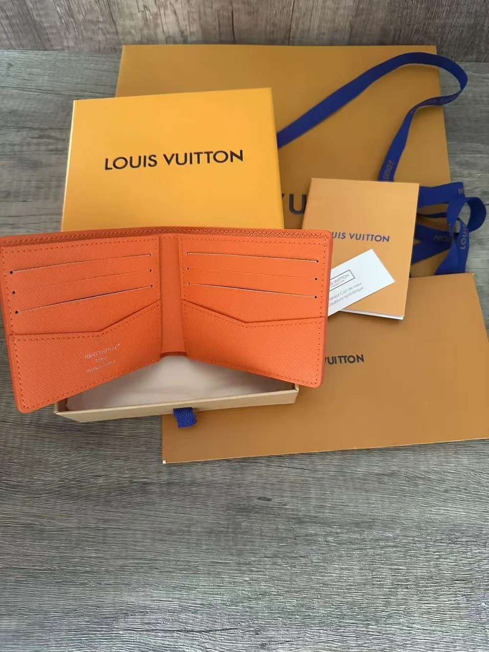 Louis Vuitton Orange-Red Tennis Motif Card Holder
